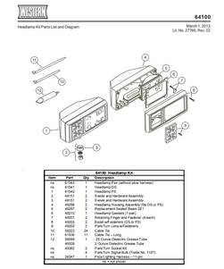 WESTERN 49297 - SNOWPLOWS GENUINE REPLACEMENT PART - SEALED BEAM LIGHT - 2E1 GLASS# 5 IN ILLUSTRATION
