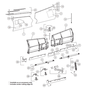 79732 - FISHER 7 1/2' EZ V SNOWPLOWS GENUINE REPLACEMENT PART - BASE ANGLE PASSENGER SIDE  7.5'