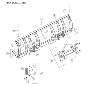 52588 - FISHER HDX SNOWPLOWS FACTORY GENUINE REPLACEMENT PART - QUADRANT AND FASTENERS