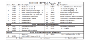 52163 - FISHER HDX SNOWPLOWS FACTORY GENUINE REPLACEMENT PART - 9' STAINLESS STEEL MOLDBOARD