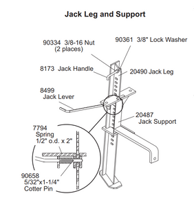 20487 - FISHER MINUTE MOUNT SNOWPLOWS REPLACEMENT PART - RD SERIES JACK SUPPORT -  COMPATIBLE WITH 20490 JACK LEG