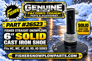 The 26523 Fisher Factory Genuine Replacement Part is your key to reliable snowplowing excellence. Engineered for Fisher snowplows, this Straight Plow Shoe Assembly guarantees performance even in the harshest winter conditions.

Crafted from solid cast materials, this 6" shoe assembly enhances durability and stability for a superior plowing experience. It effortlessly integrates into your existing setup, making it an essential addition for homeowners and professionals alike.

This shoe has a solid cast shaft, NOT hollow pipe.
High-quality solid cast construction for long-lasting durability
Easy installation with included spacer and shoe pin
Improved ground contact for effective snow removal
Designed for various terrains to minimize wear and tear
Reliable performance during extreme winter conditions

Invest in the 26523 Fisher Straight Plow Shoe Assembly and ensure your snow removal operations are safe and efficient this winter.