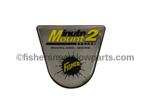 26777 - FISHER SNOWPLOWS GENUINE REPLACEMENT PART - LIFT ARM  NAME PLATE MINUTE MOUNT 2 DECAL MM2