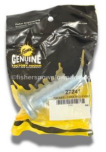 The 27241 Clevis Pin with Cotter Pin is a high-quality, factory genuine replacement part designed specifically for Snowplows from Fisher, Western, and SnowEx. Measuring 1.0 x 2.75 inches, this durable clevis pin ensures reliable performance and compatibility with your snowplow assembly, providing the strength and stability you need during harsh winter conditions.