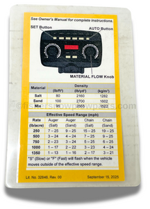 The 32850 Fisher Electric Hopper Spreaders Auto Speed Spreader Control is an essential factory genuine replacement part designed for optimal performance with all Fleet Flex Electric Hopper Spreaders manufactured since 2016. This high-quality control unit seamlessly integrates with compatible models, including Fisher SteelCaster, Fleet Flex PolyCaster, and Tempest Stainless Steel & Poly Hopper Spreaders.