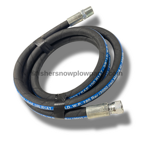 Optimize your snowplowing experience with the 57965 - FISHER XRS SKID STEER. This factory genuine replacement part is specifically designed for Western Prodigy skid steer snowplows, ensuring smooth operation and reliability in harsh winter conditions.

This 3/8 x 84 hose features FJIC/MNPTF ends for secure connections, making installation quick and hassle-free. Built to withstand the toughest jobs, this high-quality part is essential for maintaining your equipment's performance all season long.