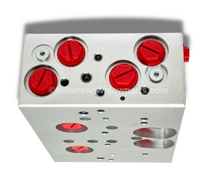 TOP VIEW - Keep your snowplow running smoothly with the 52582 Fisher XV2, Extreme V, Western MVP Plus, MVP3 Secondary Valve Manifold. This factory genuine replacement part ensures optimal performance and reliability, making it essential for any snowplow owner.

Designed for seamless compatibility, this secondary valve manifold comes without coils or cartridges, providing a cost-effective solution for repairs. Its durable construction guarantees prolonged usage, even under harsh winter conditions.

Compatible with Fisher XV2, Extreme V, Western MVP Plus, and MVP3 snowplows
Factory genuine part for guaranteed reliability
Cost-effective replacement without coils or cartridges
Engineered for durability and long-lasting performance

Enhance your snowplow’s efficiency with this reliable replacement part today!