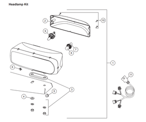 28806 HEADLAMP BULB  - ITEM #9 IN ILLUSTRATION