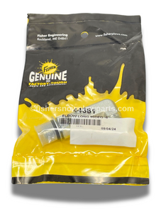 The 44361 - Fishers Genuine Replacement Elbow Long 90 Degree -6 is a vital accessory for efficient snow removal, designed specifically for your Fisher, Western, and SnowEx snowplows. This durable part ensures optimal performance for various models, including the Fisher Extreme V and XV2, as well as Western MVP Plus, MVP 3, and Defender series.