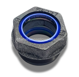The 48985 -FISHER - WESTERN - SNOWEX SNOWPLOWS FACTORY GENUINE REPLACEMENT PART features a robust Low Friction Gland Nut with Seals Assembly, meticulously designed to enhance the performance and durability of your snowplow system. Measuring 1-1/2 inches, this essential component was formerly known as parts 56555 and 56556, ensuring compatibility across a range of applications. Specifically engineered for use with low friction pistons, it serves as an integral part of various snowplow kits including 56600K, 56603K, 44340, and 69670, optimizing the functionality of Western MVP 3 angle rams, MVP Plus lift and angle rams, as well as SnowEx HDV snowplow angle rams.

This gland nut assembly ensures smooth operation while effectively sealing out moisture and debris, which is critical during harsh winter conditions. Designed for use with extreme V angle and lift rams of varying sizes including 7 1/2', 8 1/2', and 9 1/2' XV2 angle rams, this replacement part promises reliability for your heavy-duty snow management tasks. The precision engineering that has gone into the 48985 guarantees seamless integration and a hassle-free installation experience.

For guidance on how to effectively remove and install the gland nut, instructional videos are accessible, providing step-by-step support as you maintain your snowplowing equipment. Investing in genuine replacement parts like this ensures an optimal performance of your snowplow, minimizing downtime and maximizing efficiency. Upgrade your snowplow setup with the 48985 gland nut assembly for reliable snow clearing and enhanced operational longevity.