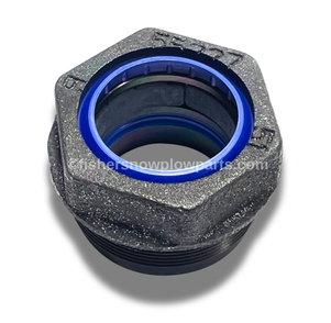 The 48985 -FISHER - WESTERN - SNOWEX SNOWPLOWS FACTORY GENUINE REPLACEMENT PART features a robust Low Friction Gland Nut with Seals Assembly, meticulously designed to enhance the performance and durability of your snowplow system. Measuring 1-1/2 inches, this essential component was formerly known as parts 56555 and 56556, ensuring compatibility across a range of applications. Specifically engineered for use with low friction pistons, it serves as an integral part of various snowplow kits including 56600K, 56603K, 44340, and 69670, optimizing the functionality of Western MVP 3 angle rams, MVP Plus lift and angle rams, as well as SnowEx HDV snowplow angle rams.

This gland nut assembly ensures smooth operation while effectively sealing out moisture and debris, which is critical during harsh winter conditions. Designed for use with extreme V angle and lift rams of varying sizes including 7 1/2', 8 1/2', and 9 1/2' XV2 angle rams, this replacement part promises reliability for your heavy-duty snow management tasks. The precision engineering that has gone into the 48985 guarantees seamless integration and a hassle-free installation experience.

For guidance on how to effectively remove and install the gland nut, instructional videos are accessible, providing step-by-step support as you maintain your snowplowing equipment. Investing in genuine replacement parts like this ensures an optimal performance of your snowplow, minimizing downtime and maximizing efficiency. Upgrade your snowplow setup with the 48985 gland nut assembly for reliable snow clearing and enhanced operational longevity.