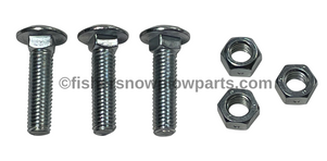 50642 - FISHER SNOWPLOWS GENUINE REPLACEMENT PART - BOLT KIT - XLS URETHANE EDGE XLS & WESTERN WIDEOUT BOLT KIT, URETHANE EDGE BOLT AND LOCKNUT QUANTITY 3. FITS FIRST GENERATION. NOT FOR HIGHER WING EXPANDABLE PLOWS.