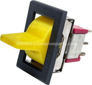 66862- FISHER SPREADERS GENUINE REPLACEMENT PART - THROTTLE SWITCH-MOM/OFF/MOM CAN BE USED ON WESTERN SPREADER CONTROL SWITCH IS YELLOW