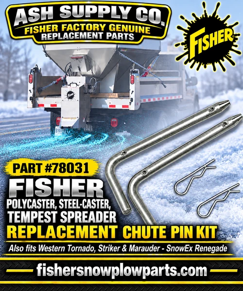 Keep your Hopper spreader running smoothly with the 78031 Chute Attachment Pin Bag. This genuine replacement part is vital for ensuring peak performance across various models, including Fisher Tempest, Western Tornado, and SnowEx Renegade.

Built from high-quality materials, these durable pins provide reliable functionality in harsh winter conditions. Easy to install, they minimize downtime, allowing you to tackle snow and ice management with confidence.

Compatible with multiple spreader models
Durable construction for long-lasting use
Precision-engineered for easy installation
Includes a pair for complete replacement

Invest in the 78031 Chute Attachment Pin Bag to enhance your spreader’s efficiency this winter and ensure you're always ready for the elements.