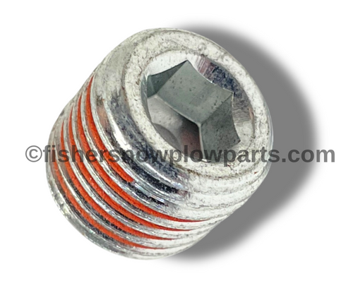 92095 - FISHER - WESTERN SNOWPLOWS GENUINE REPLACEMENT PART - DRAIN PLUG, HX SO 1/4 NPTF W/THREAD. FITS MOST FISHER AND WESTERN STRAIGHT PLOW HYDRAULICS