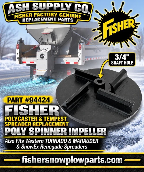 Enhance your snow management efficiency with the 94424 Genuine Fisher Western Blizzard Hopper Spreader Replacement Part. This essential component is compatible with Fisher and SnowEx spinners, ensuring reliable performance in harsh winter conditions.

Crafted from premium materials, the 94424 replacement part promises longevity and durability while providing easy installation for seamless integration with your existing equipment. Its innovative design guarantees precise material distribution for maximum effectiveness. Turns counter clockwise

Compatible with Fisher Tempest, PolyCaster, and SnowEx spinners
Robust construction for long-lasting performance in winter
Easy installation without specialized tools
Counter-clockwise spinner for even distribution of salt or sand
Versatile tool for both commercial and residential snow removal

Equip yourself with the 94424 Genuine Replacement Part and confidently tackle winter's toughest challenges, keeping your driveways and pathways safe and clear.
