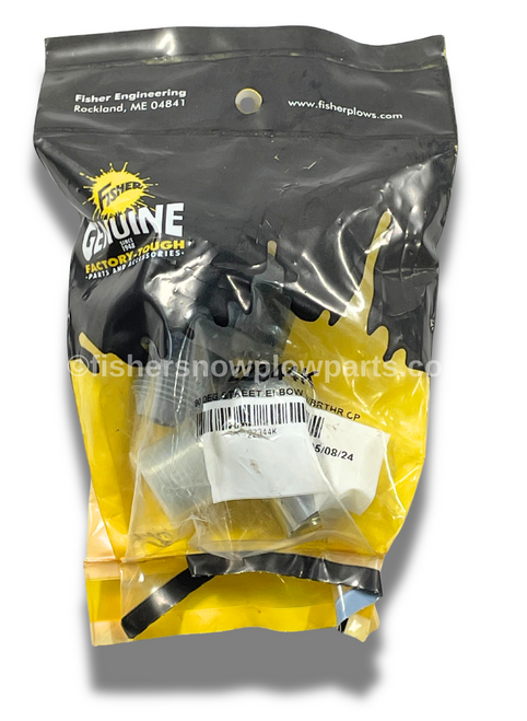 The 22344K - Fisher - Western Snowplows Factory Genuine Replacement Part is a vital component designed to enhance the reliability and efficiency of your snow plow system. Constructed with high-quality materials, this 90-degree street elbow with breather cap ensures durability even under the toughest winter conditions. Its precision engineering means a perfect fit for your existing Fisher & Western snow plow installation, saving both time and effort during maintenance.

Designed specifically for Fisher & Western snow plows, the 90-degree street elbow plays a crucial role in the hydraulic system, facilitating smooth operation and optimal performance. The integrated breather cap helps maintain proper pressure within the system, preventing potential leaks and ensuring that your equipment operates effectively. With this replacement part, you can trust that your snow-plowing performance will remain consistent, allowing you to tackle winter's challenges head-on.

Whether you're a professional snow removal service or a homeowner determined to keep your property safe and accessible, having reliable and efficient equipment is essential. The 22344K elbow fitting is easy to install, making it a hassle-free choice for quick repairs or upgrades during the busy snow season.

Taking proactive steps to maintain your snow plow can significantly increase its lifespan and performance, resulting in fewer disruptions during operations. With Fisher's commitment to quality and excellence, this replacement part exemplifies their dedication to producing components that meet and exceed industry standards.

When the snow falls, ensure your snow plow is equipped with only the best. The Fisher Western 22344K is not just a part; it’s a guarantee of reliability and peace of mind on the coldest winter days. Make this quality replacement part a key player in your winter toolkit.
