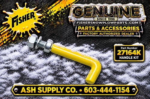 The 27164K - Fisher Snowplows Factory Genuine Replacement Part - Jack Handle Kit is an essential component designed for durability and reliability, customized to suit all Fisher plows. Whether you're a professional in the snow removal industry or a dedicated homeowner, having the right replacement parts is crucial for maintaining optimal performance during winter months.

Crafted with precision, this jack handle kit seamlessly integrates with Fisher’s Minute Mount 2 system, ensuring easy installation and usage. Its robust construction guarantees strength and resilience even under the harshest conditions, making it a robust solution for tough snowplowing tasks. The kit includes all the necessary tools and components, making it a practical choice for those seeking to perform maintenance on their snowplow with ease.

The ergonomic design of the jack handle allows for comfortable operation, providing a secure grip and enhancing control during operation. Whether raising or lowering the plow, this replacement part ensures smooth functioning, preventing any mechanical frustrations in extreme environments.

This genuine Fisher replacement part enhances the longevity of your snowplow and ensures that it operates efficiently when you need it most. With the 27164K Jack Handle Kit, maintaining your equipment has never been more straightforward.

Elevate your snowplowing experience by ensuring your equipment is equipped with authentic Fisher replacement parts. Invest in quality and reliability with the 27164K Jack Handle Kit, designed specifically to meet the high standards of Fisher plows. Stay prepared for winter storms—make this essential component a part of your snow removal toolkit today.