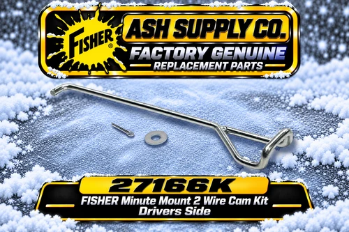 The 27166K - Fisher Minute Mount 2 Snowplows Factory Genuine Replacement Part is your key to maintaining optimal snowplow performance. Specifically engineered for the driver's side, this Wire Cam Kit guarantees reliable operation in harsh winter conditions.

Constructed for durability, the replacement part ensures full compatibility with all Minute Mount 2 plows. The kit comes with essential components to easily replace any worn parts, allowing smooth snow removal.

Designed for Fisher Minute Mount 2 snowplows
Includes all necessary components for installation
Enhances stability and responsiveness
Quick and straightforward installation

Maintain your snowplow's efficiency with the 27166K Wire Cam Kit and tackle winter challenges with confidence.
