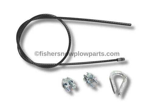 Maximize the efficiency of your snow plow with the 27169K Fisher Snowplows Factory Genuine Replacement Part Cable Kit. This essential kit includes everything you need to keep your Minute Mount 2 system at peak performance this winter.

Engineered for durability and reliability, this cable kit features two high-quality clamps and a sturdy thimble. Built to withstand extreme winter conditions, these components help you tackle heavy snowfall with ease, ensuring your plow operates flawlessly even in the harshest environments.

Includes 2 robust clamps for secure grip and tension management
Thimble designed for enhanced cable movement and longevity
Easy installation process suitable for professionals and DIY enthusiasts
Compatible with all Minute Mount 2 snow plow systems

Equip your snow plow with the 27169K Cable Kit and face winter’s challenges with confidence. Order now to ensure your snow removal process is as smooth and efficient as possible!
