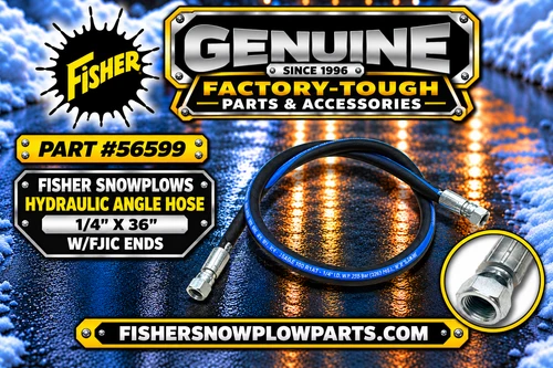 Boost your snow removal efficiency with the 56599 - FISHER WESTERN SNOWEX Replacement Hose. Built for heavy-duty applications, this vital component ensures your snowplow operates at its best.

Measuring 1/4 x 36 inches with durable FJIC ends, it's compatible with models like Fisher Extreme V and Western MVP. Experience enhanced hydraulic performance, essential for conquering the toughest winter challenges.

Durable construction for extreme weather
Compatible with multiple snowplow models
Maintains optimal hydraulic flow
Easy installation for quick replacements
Resilient under heavy use

Keep your snowplow in peak condition with the 56599 hose, and tackle winter with confidence!