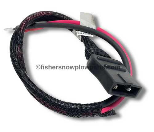 The 21294 - Fisher - Western Snowplows Factory Genuine Replacement Part is an essential component for anyone looking to maintain the functionality of their snow plowing equipment. Designed specifically for the original Minute Mount wiring system, this OEM Plow Battery Cable ensures reliable performance and seamless integration with all three plug plows. With an overall length of 33 inches, it provides ample reach to connect your snowplow to its power source, making it an indispensable part for efficient snow removal operations.