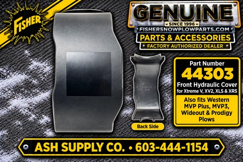 Ensure efficient snow management all winter with the 44303 Fisher Snow Plows Factory Genuine Replacement Part. Designed for optimal performance and longevity, this front cover is a must-have for XRS, Extreme V, XV2, XLS, and compatible Western plows.

Manufactured from durable materials, it provides outstanding protection for your plow's mechanisms, enabling seamless snow removal in harsh conditions. Its precision fit guarantees easy integration with your existing setup, while decals sold separately keep your equipment looking sharp.

Compatible with Fisher and Western plow models
Durable construction for maximum longevity
Precision fit for easy installation
Enhances snow removal efficiency

Elevate your snow plow’s performance with the 44303 front cover and tackle winter challenges confidently.