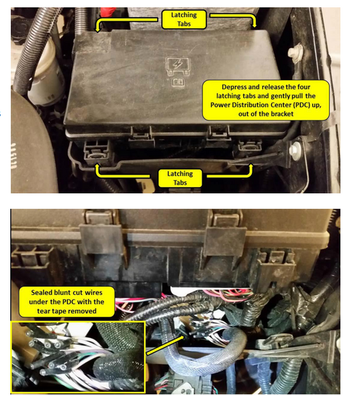 LOCATION ON TRUCK FOR WIRE SPLICING