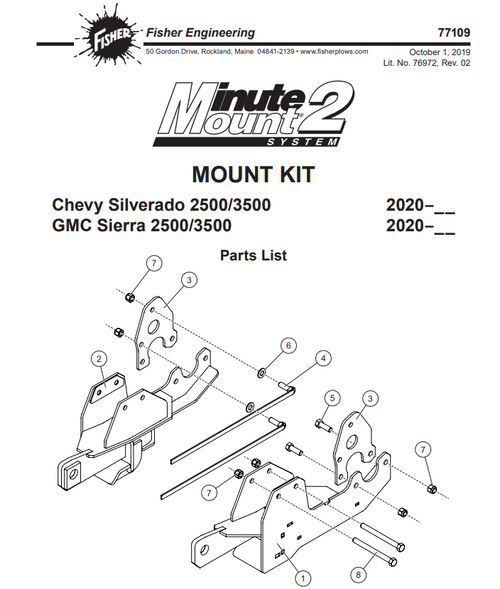 The 77064 Fisher - Western - SnowEx Snowplows Genuine Replacement Part is a must-have for those looking to maintain peak performance during the winter months. This rear plate is specifically designed to fit Fisher 77109 and Western 31700 mounts, optimized for GM K2500 and K3500 Silverado and Sierra models from 2020 onward. With the ability to fit both left and right sides, this versatile replacement part ensures compatibility and ease of installation.

MADE IN ROCKLAND, MAINE USA