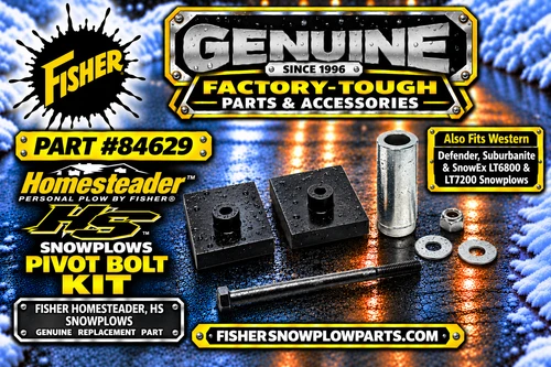 The 84629 Center Pivot Bolt Kit is a vital genuine replacement part for your snowplow, crafted for durability and peak performance.

Designed to enhance snow removal efficiency, this kit ensures seamless operations for various Fisher and Western models, helping you conquer winter conditions with ease.

Factory genuine replacement part for reliable performance
Compatible with Fisher HS, Homesteader, and Western models
Constructed from high-quality materials for durability
Precision-engineered for smooth pivoting and maneuverability
Easy installation, minimizing downtime and maximizing productivity

Equip your UTV with the 84629 Center Pivot Bolt Kit and tackle winter's challenges confidently.