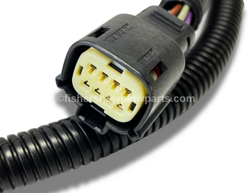 The 72643 Interface Harness is an essential component for Fisher, Western, and SnowEx snowplows, designed to maintain optimal performance during the toughest winter conditions. This genuine replacement part ensures reliability and longevity, making it an indispensable addition to your snow removal toolkit. Designed to allow LED & Halogen wired trucks to be used with snowplows with halogen & LED snowplow headlights.