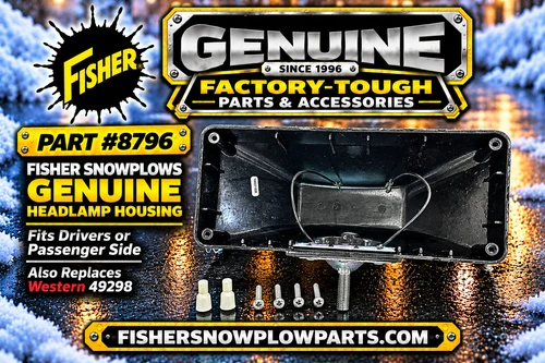 Keep your snowplow running safely with the 8796 - Fisher Snowplows Genuine Replacement Part. This factory part guarantees efficient operation in the harshest winter conditions, ensuring you can plow with confidence.

Designed specifically for Western models, the 8796 headlamp housing not only provides essential visibility but also adds a sleek look to your equipment. It’s perfect for residential and commercial snow removal needs.

Genuine Fisher Snowplows part for optimal compatibility
Durable construction withstands harsh weather
Easy installation for minimal downtime
Enhances visibility for safe plowing

Upgrade your snowplow’s capabilities with the 8796 headlamp housing and conquer winter storms!