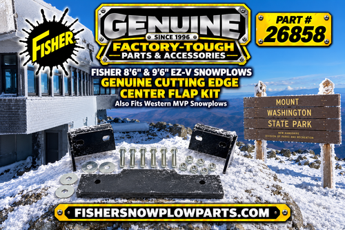 Maximize your snow plowing performance with the 26858 - FISHER EZ V - WESTERN MVP 62636 Snowplows Factory Genuine Replacement Part. This Legacy V Plow Center Flap Kit is engineered for the 8 1/2' & 9 1/2" plows, ensuring you're equipped to manage even the heaviest snowfalls.

Made from robust materials, this center flap guarantees superior durability and performance, effectively containing snow and preventing it from escaping during operation. Achieve smooth snow transitions towards the plow's center, enhancing your plowing efficiency on residential and commercial jobs.

Compatible with 8 1/2' & 9 1/2" V Plows
Durable, high-quality construction for longevity
Easy installation for quick replacement
Ensures optimal snow containment
Designed to meet OEM specifications

Don’t let winter catch you off guard; equip your snow plow with the 26858 replacement kit for reliable performance every season!