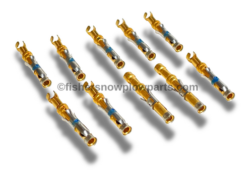 Enhance your snowplow's efficiency with the 22123 - Fisher - Western Snowplows Signal Contact Package, featuring ten genuine replacement parts designed for longevity.

These signal contacts ensure seamless connectivity, essential for optimal snowplow operation, particularly when used with the 9800 10 pin controller. Each part is crafted from premium materials, guaranteeing durability even in harsh winter conditions.

Compatible with 26346 harness & 56496, 56497 in-cab connector
Includes 10 high-quality signal contacts
Easy installation with soldered terminals for reliability
Maximizes snowplow performance and reduces downtime

Equip your snowplow with the 22123 package and tackle winter challenges with confidence!