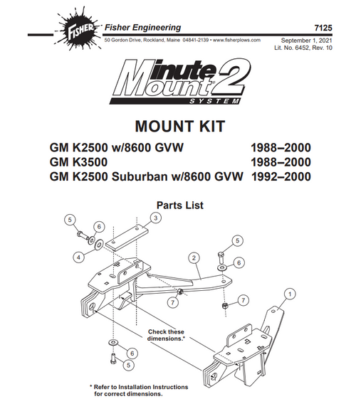 8767 - FISHER SNOWPLOWS GENUINE REPLACEMENT PART - PUSHPLATE - DRIVERS SIDE - GM KIT 7125 - ITEM #1 IN LLUSTRATION

GM K2500 w/8600 GVW 1988–2000 GM K3500 1988–2000 GM K2500 Suburban w/8600 GVW 1992–2000