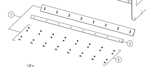 72072 - FISHER STORM BOXX & WESTERN PILE DRIVER SNOWUSHER GENUINE REPLACEMENT PART - BOLTING BAR, 8FT ITEM #2 IN ILLUSTRATION

