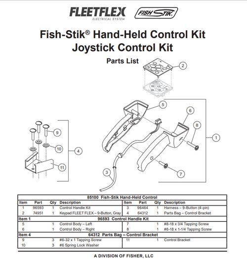 64312 - FISHER - WESTERN - SNOWEX SNOWPLOWS GENUINE REPLACEMENT PART - PARTS BAG CONTROL BRACKET 