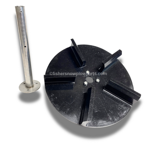 Enhance the performance of your snow and ice management equipment with the 83887 Fisher Steelcaster, Tempest, Western Striker, Marauder, and SnowEx Renegade Spinner Disk and Mount Kit. Designed specifically for .35 and .7 yard compact spreaders, this genuine replacement part guarantees a seamless fit and optimal functionality, allowing you to tackle winter conditions with confidence.

Constructed from high-quality stainless steel, this spinner disk is engineered to withstand harsh weather elements while delivering reliable performance season after season. The innovative design of the spinner disk ensures even distribution of material, whether it’s salt, sand, or other de-icing products, maximizing coverage and minimizing waste.

Installation is straightforward, making it easy to swap out your old or damaged spinner disk with minimal downtime. The kit includes all necessary components for a complete mount setup, ensuring that you have everything needed for efficient, trouble-free operation. With reference items S035A, S035C, S070A, and S070C, compatibility with various equipment models is guaranteed.

A durable and efficient spreader is essential for maintaining safety in slippery conditions, and the 83887 kit empowers you to achieve professional-grade results. Perfect for contractors, municipalities, or homeowners dedicated to winter maintenance, this product stands out for its robustness and ease of use.

Revitalize your SnowEx Renegade or other compatible spreaders and ensure that you are fully prepared for winter's challenges with this expertly crafted replacement spinner disk and mount kit. Say goodbye to inefficiencies and elevate your snow management capabilities today.