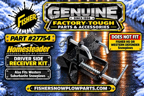 Upgrade your snow clearing with the 27754 - Fisher Homesteader - Western Suburbanite Snowplow Factory Genuine Receiver Assembly, designed exclusively for personal plows.

This high-quality driver’s side assembly enhances the efficiency and functionality of your plow, ensuring you’re ready to tackle winter's challenges head-on.

Made in Milwaukee, WI, USA for unmatched quality
Precision-engineered for a perfect fit with Homesteader and Suburbanite models
Durable construction withstands heavy use in harsh winter conditions
Easy to install, requiring no complicated tools
Stabilizes your plow for safe and efficient operation

Invest in the 27754 receiver assembly today and elevate your snowplowing experience, making winters more manageable than ever before.
