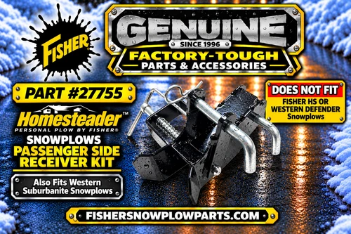 Elevate your snow removal game with the 27755 Fisher Homesteader Western Suburbanite Snowplow Receiver Assembly! Crafted for the passenger side, this factory genuine replacement part guarantees seamless integration and optimal performance for your personal plow.

Engineered to meet the high standards of Fisher and Western, this durable assembly is made in the USA and is essential for maintaining the overall efficiency of your snowplowing tasks. Its precision fit means no modifications needed, allowing for quick and easy installation.

Made in Milwaukee, WI, ensuring top-notch quality
Precision-engineered for Fisher and Western specifications
Durable enough to withstand harsh winter conditions
Easy installation with no complicated adjustments required
Maintains sleek aesthetics while enhancing functionality

Don’t compromise on performance this winter. Enhance your equipment with the 27755 receiver assembly and tackle snow like a pro!