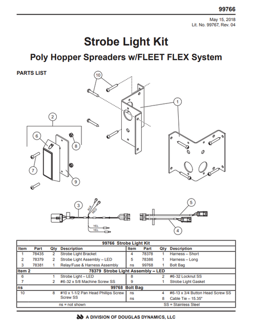 78435 - FISHER POLYCASTER - WESTERN TORNADO SPREADER GENUINE REPLACEMENT PART - STROBE LIGHT BRACKET  ITEM #1 78435 - FISHER POLYCASTER - WESTERN TORNADO SPREADER GENUINE REPLACEMENT PART - STROBE LIGHT BRACKET  ITEM #1