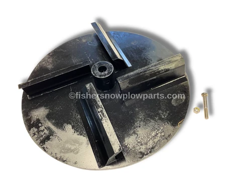 The 94511 Fisher Polycaster Western Tornado Spinner Disc is an essential replacement part for your short chute spreader, crafted for exceptional performance and durability.

Perfect fit for 1.25-yard spreaders
Durable construction for heavy-duty performance
Ensures even spreading patterns to minimize waste
Compatible with short chute for precise application
Simplifies maintenance for hassle-free use

Upgrade your spreading efficiency and maintain your outdoor spaces with the reliable 94511 Spinner Disc, designed to maximize your spreader's capabilities.