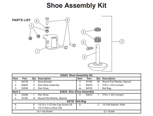 53596 - FISHER HS SERIES SNOWPLOW GENUINE REPLACEMENT PART - PLOW SHOE ONLY - item #3