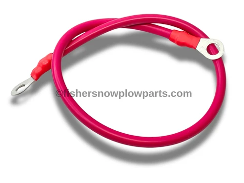 The 22511 - FISHER - WESTERN - SNOWEX - BLIZZARD Snowplows & Spreader Factory Genuine Replacement Part is an essential component designed to enhance the performance and reliability of your snowplow and spreader systems. Spanning 22 inches in length, this high-quality red battery cable is ideal for under-hood electrical connections in a variety of models, ensuring optimal functionality in harsh winter conditions.
