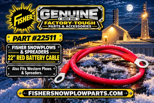Enhance your snow management system with the 22511 - FISHER - WESTERN - SNOWEX - BLIZZARD Snowplows & Spreader Factory Genuine Replacement Part. This 22" red battery cable ensures peak performance and durability.

Designed for a variety of equipment, this high-quality cable seamlessly integrates with popular spreaders and snowplows. Its robust construction guarantees reliable connections in harsh winter conditions, making it ideal for professionals.

22-inch length for versatile applications
Compatible with Fisher, SnowEx, and Western models
High-quality construction for enhanced durability
Ideal for under-hood electrical connections

Optimize your winter performance with this essential replacement part today!