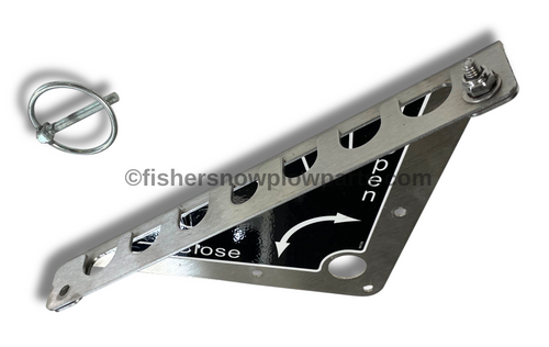 78098 - FISHER POLYCASTER - WESTERN TORNADO HOPPER SPREADERS GENUINE REPLACEMENT PART - FEEDGATE DETENT BRACKET 78098 - FISHER POLYCASTER - WESTERN TORNADO HOPPER SPREADERS GENUINE REPLACEMENT PART - FEEDGATE DETENT BRACKET