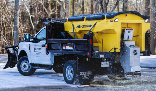 97520 - FISHER TEMPEST POLY DUAL MOTOR ELECTRIC HOPPER SPREADER - P220C 8' - 2.2 YARD CAPACITY