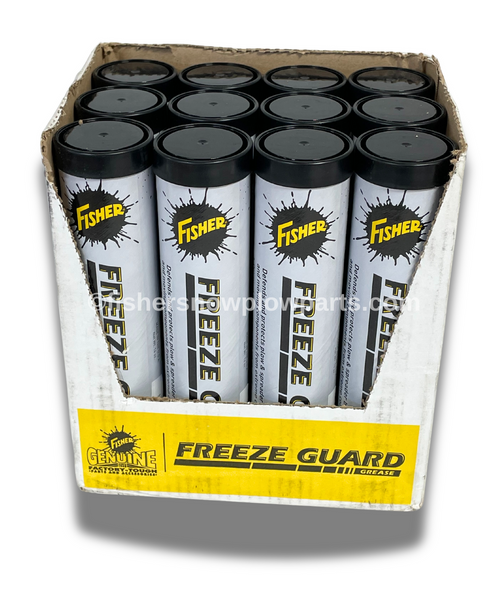 72901 - FISHER SNOWPLOWS & SPREADERS FACTORY GENUINE FREEZE GUARD LOW TEMP GREASE is engineered for peak performance in extreme conditions. Its unique formula safeguards critical moving parts on snow and ice control equipment, making it perfect for both arctic mining and winter maintenance.

Designed to maintain optimal viscosity in temperatures as low as -40°F and up to 300°F, this grease incorporates military-grade corrosion-prevention additives that protect your equipment while respecting the environment.

Withstands extreme temperatures from -40°F to 300°F
Ideal for bearings, hinges, and pivot bolts
Environmentally friendly with military-grade corrosion protection

Keep your snowplow and ice control equipment running smoothly and efficiently with our reliable low-temp grease.
