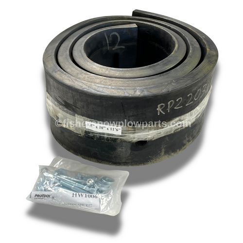 The RP2203 - PRO-TECH SNOWPUSHER genuine replacement part enhances your snow removal efficiency with its robust rubber cutting edge, measuring a full 11'6". Includes mount hardware, bolting bar not included. Crafted specifically for durability, this replacement edge fits seamlessly with Fisher, Western, and SnowEx equipment. FISHER & WESTERN PART #72057

Utilizing high-quality natural rubber, this cutting edge maintains a perfect balance between hardness and flexibility, ensuring effective performance and longevity in harsh winter conditions.

Durable natural rubber material with 2000 PSI tensile strength
Includes all necessary hardware for easy installation
Dimensions: 1.5" x 10" x 11.5' (with a 12ft cutting edge)
Compatible with various loader and backhoe models
Designed with a 3-inch tail and 12-inch hole center pattern

Invest in the RP2203 for reliable performance and peace of mind during winter operations.

LOADER MODEL SP12L

COMPACT LOADER SP12S

BACKHOE SP12B

FISHER PUSHER MODELS 83190, 83185 - WESTERN PUSHER MODELS 69970, 69965  - 12 ' LOADER, COMPACT LOADER & BACKHOE MODELS