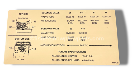 Ensure your FISHER XLS or WESTERN WIDE OUT snowplow operates at its best with the genuine replacement DECAL Label for cartridge location information. This essential part keeps you informed about cartridge details (S5–S10), ensuring a smooth and efficient plowing experience.

Made specifically for FISHER XLS and WESTERN WIDE OUT models, this decal guarantees proper placement and clarity, enhancing your snowplow's functionality. Don't compromise on your equipment's performance – opt for OEM parts.

Genuine factory replacement part
Easy to install
Durable and weather-resistant
Clear cartridge location markings (S5–S10)

Invest in the reliability of your snowplow with the 44906 DECAL Label today!
